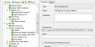 How to Configure MDT (Microsoft Deployment Toolkit) to Encrypt with XTS-AES 256 with Bitlocker